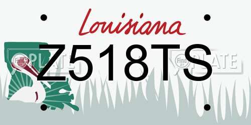 Z518TS Louisiana License Plate
