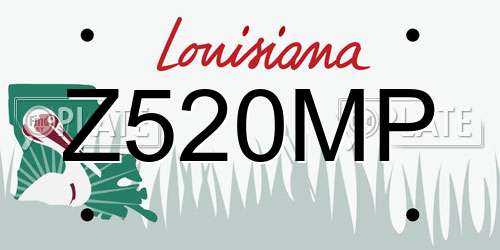 Z520MP Louisiana License Plate