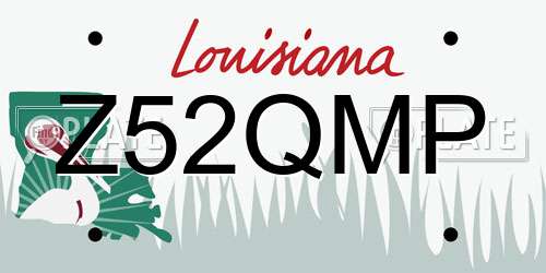 Z52QMP Louisiana License Plate