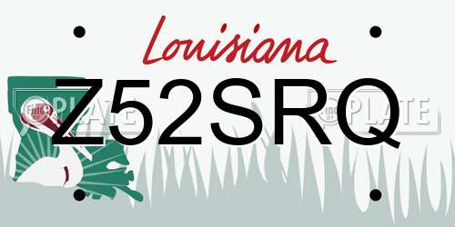 Z52SRQ Louisiana License Plate