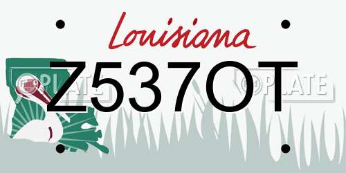 Z537OT Louisiana License Plate