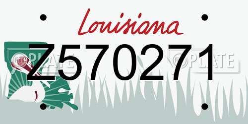 Z570271 Louisiana License Plate