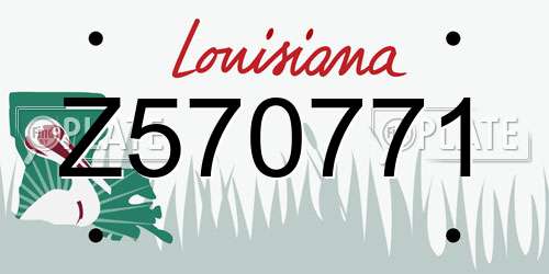 Z570771 Louisiana License Plate