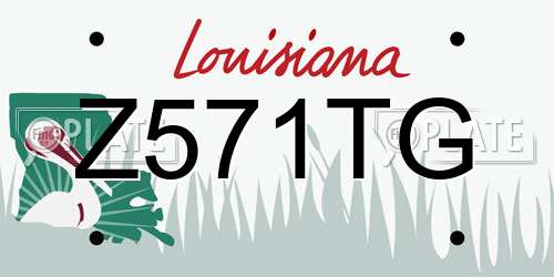 Z571TG Louisiana License Plate