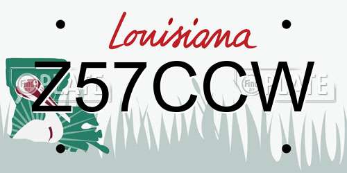 Z57CCW Louisiana License Plate