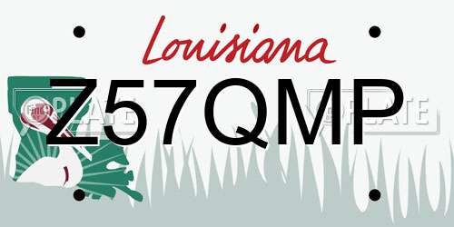 Z57QMP Louisiana License Plate
