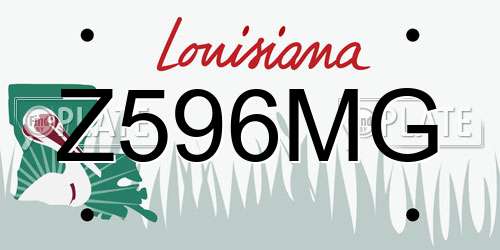 Z596MG Louisiana License Plate