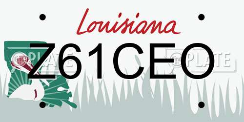 Z61CEO Louisiana License Plate