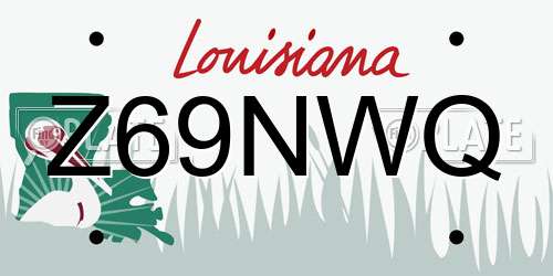 Z69NWQ Louisiana License Plate