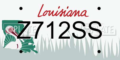 Z712SS Louisiana License Plate