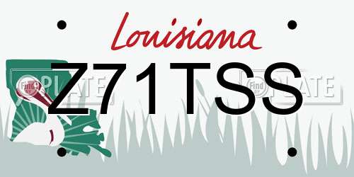 Z71TSS Louisiana License Plate