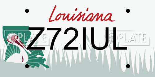 Z72IUL Louisiana License Plate