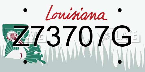 Z73707G Louisiana License Plate