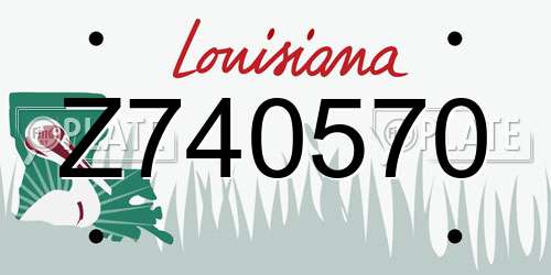 Z740570 Louisiana License Plate