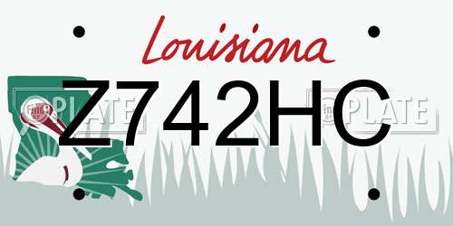 Z742HC Louisiana License Plate