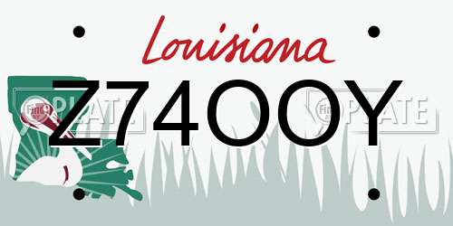 Z74OOY Louisiana License Plate