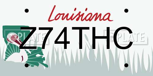 Z74THC Louisiana License Plate