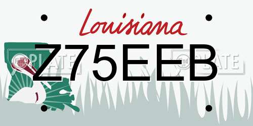 Z75EEB Louisiana License Plate
