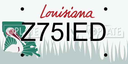 Z75IED Louisiana License Plate