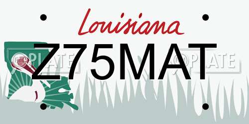 Z75MAT Louisiana License Plate