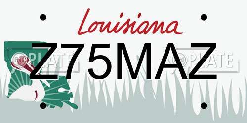 Z75MAZ Louisiana License Plate