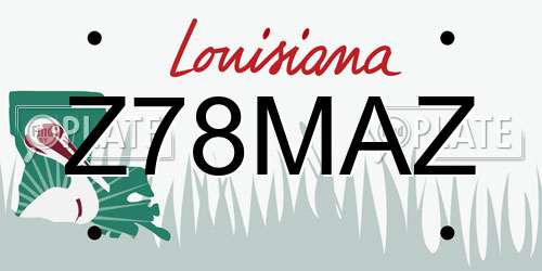 Z78MAZ Louisiana License Plate