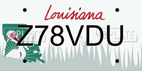 Z78VDU Louisiana License Plate
