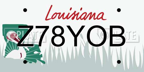 Z78YOB Louisiana License Plate
