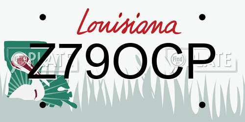 Z79OCP Louisiana License Plate