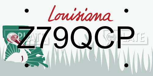 Z79QCP Louisiana License Plate
