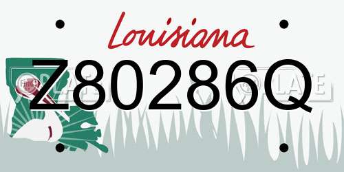 Z80286Q Louisiana License Plate