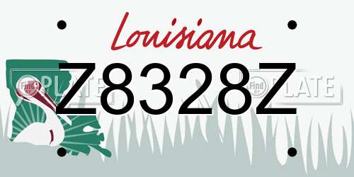 Z8328Z Louisiana License Plate