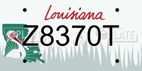 Z8370T Louisiana License Plate