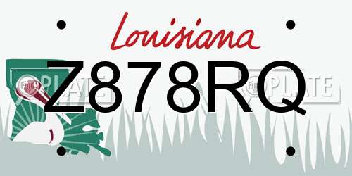Z878RQ Louisiana License Plate
