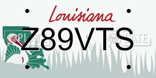 Z89VTS Louisiana License Plate