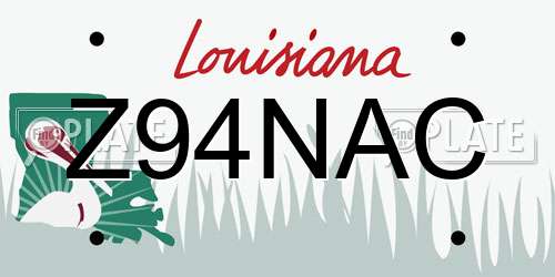 Z94NAC Louisiana License Plate