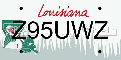 Z95UWZ Louisiana License Plate
