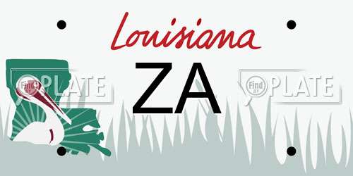 ZA Louisiana License Plate