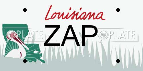 ZAP Louisiana License Plate