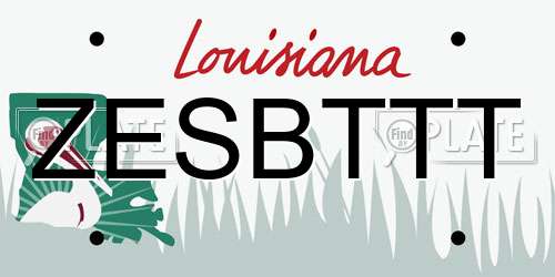 ZESBTTT Louisiana License Plate