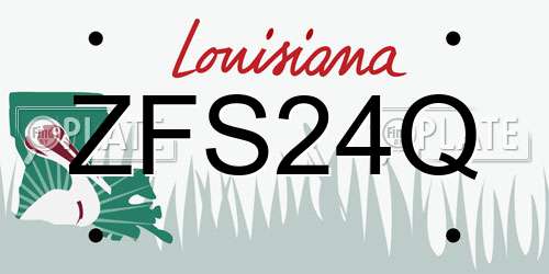 ZFS24Q Louisiana License Plate