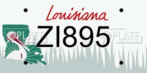 ZI895 Louisiana License Plate