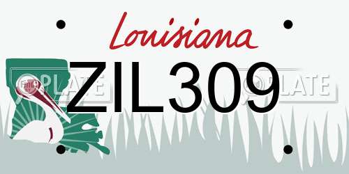 ZIL309 Louisiana License Plate