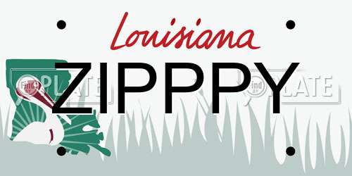ZIPPPY Louisiana License Plate