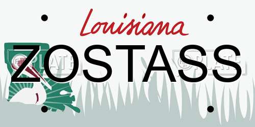 ZOSTASS Louisiana License Plate