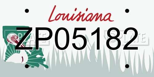 ZP05182 Louisiana License Plate