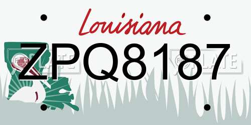 ZPQ8187 Louisiana License Plate