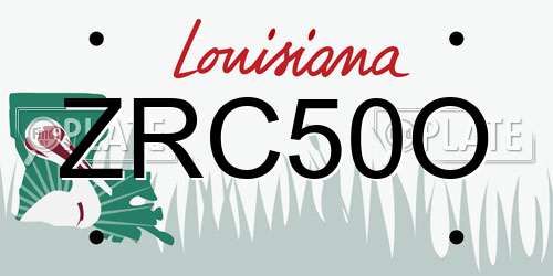 ZRC50O Louisiana License Plate