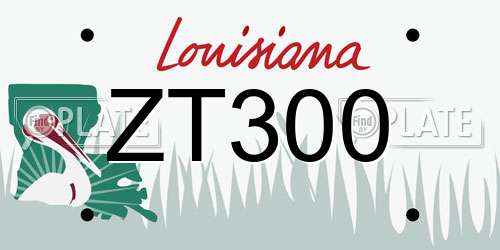 ZT300 Louisiana License Plate