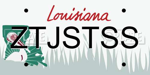 ZTJSTSS Louisiana License Plate